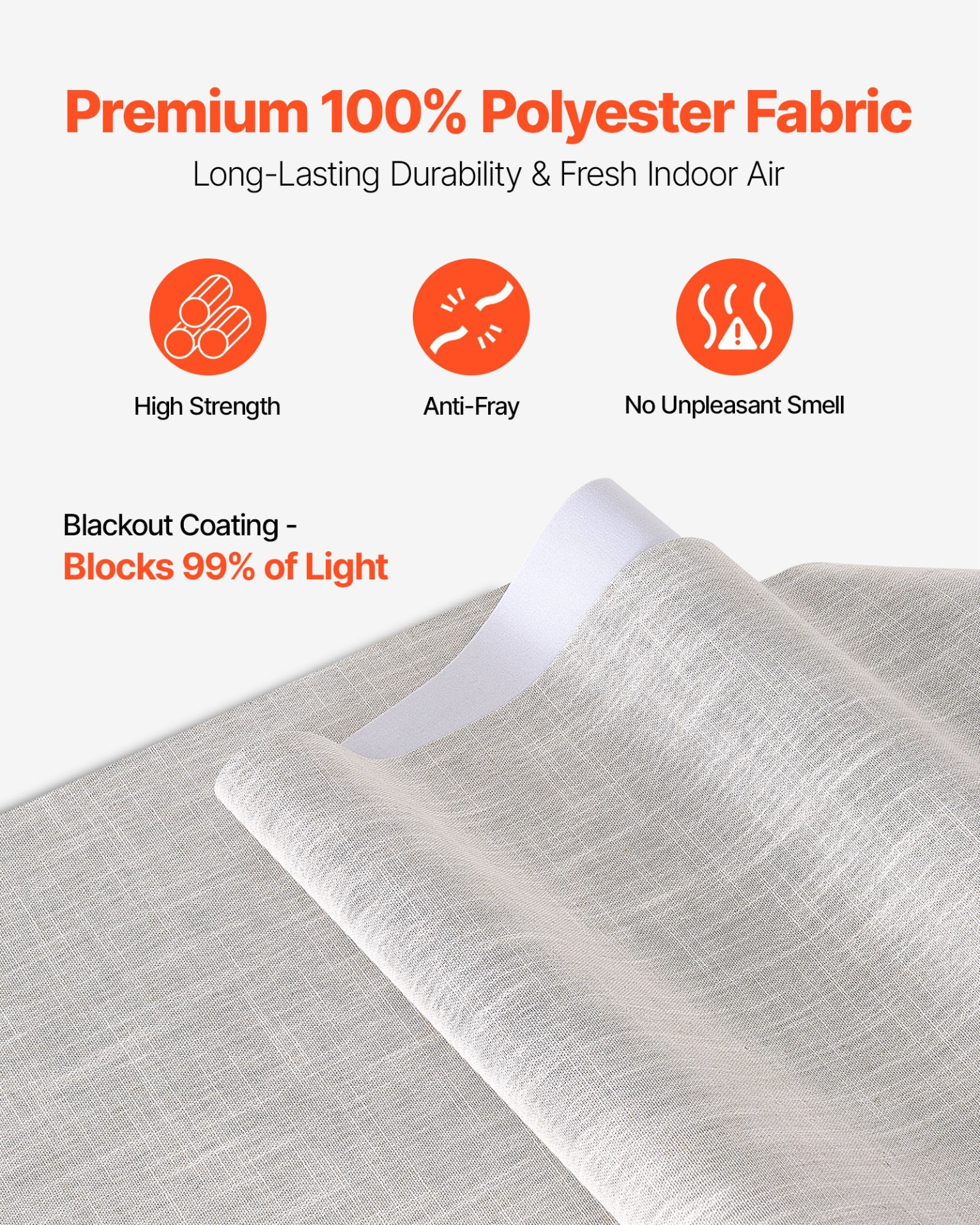 VEVOR Panel Track Blinds, Extendable Track from 45.8 in to 86 in W, Trimmable Panel Curtains Up to 96 in H, Vertical Blackout Panel Blinds for Sliding Doors, Patio Doors, Room Divider, Light Gray