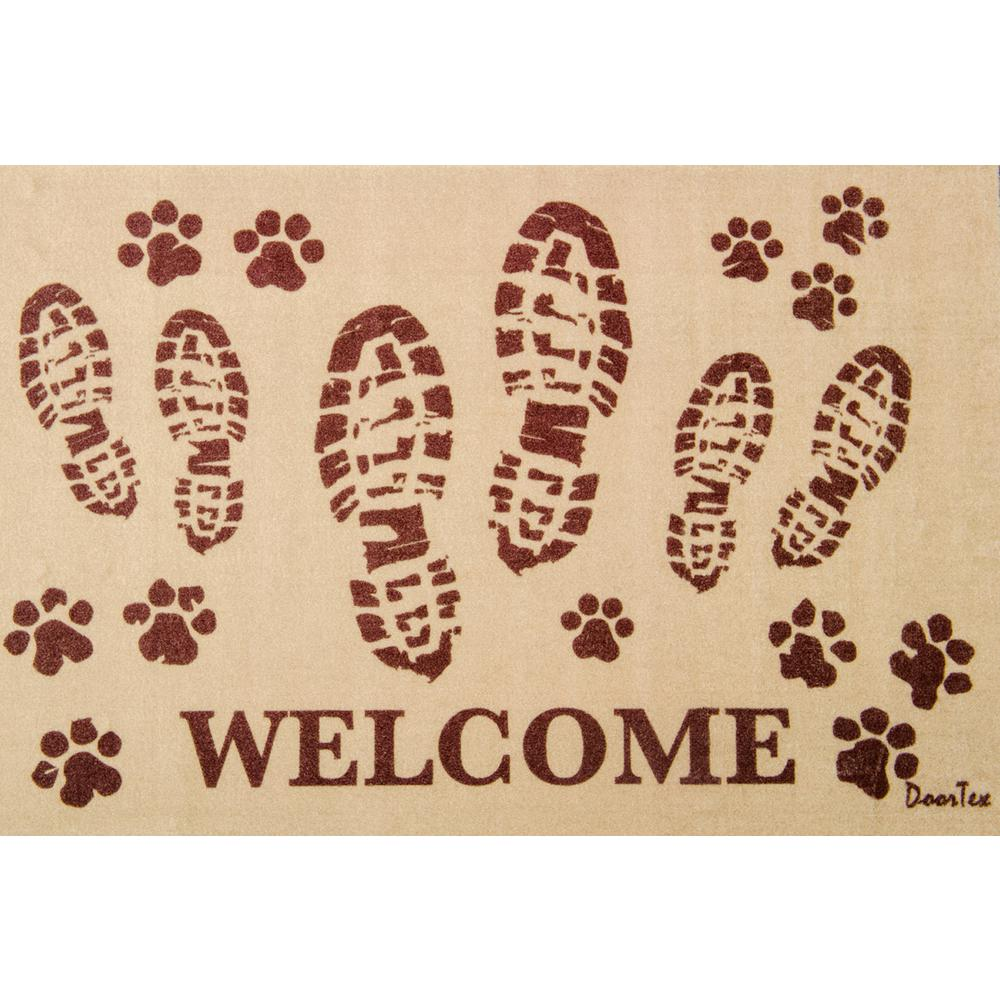 Welcome Boots Design Door Mat - 24" x 39"