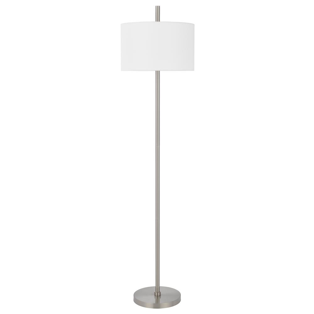 Roanne Slim Metal Floor Lamp with Fabric Shade