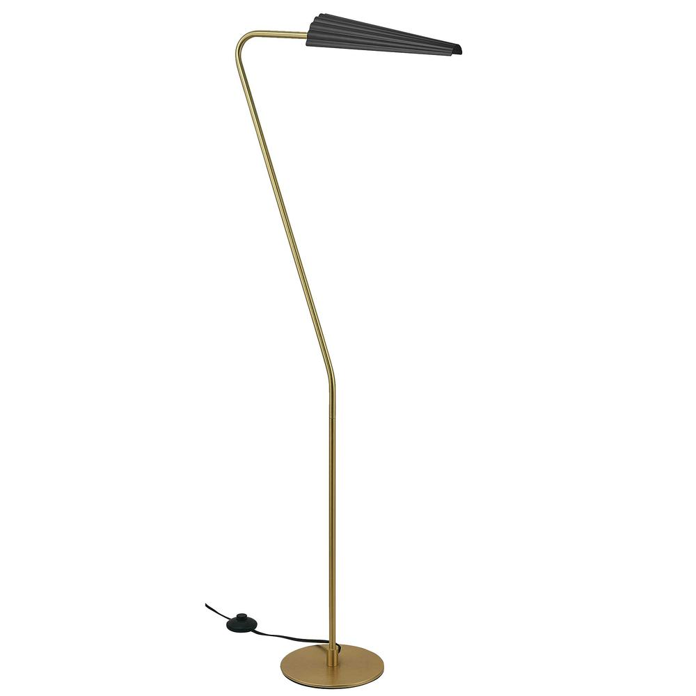 1LT Cassie Floor Lamp – Aged Brass with MB Shade