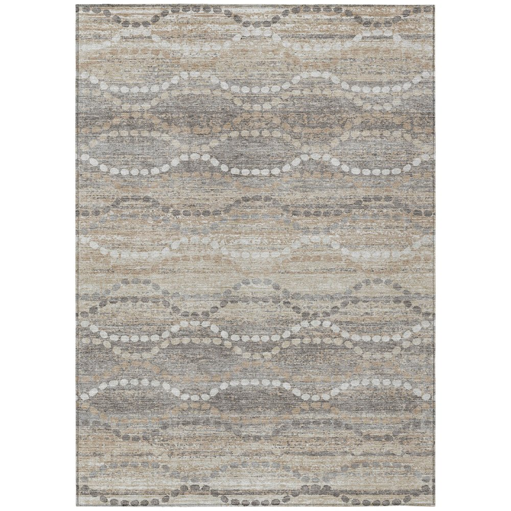 Machine Washable Indoor/Outdoor Chantille ACN2030 Beige 3' x 5' Rug