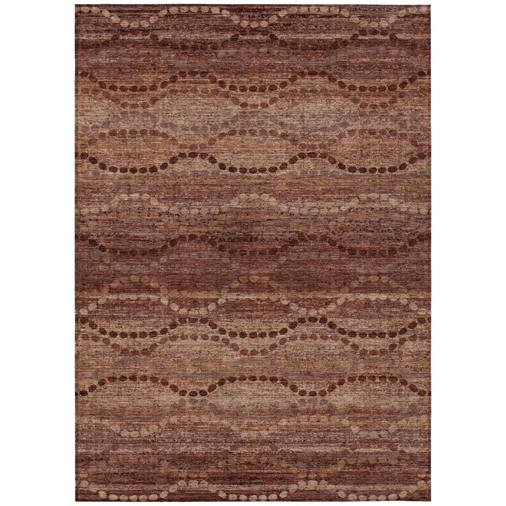 Machine Washable Indoor/Outdoor Chantille ACN2031 Paprika 5' x 7'6" Rug