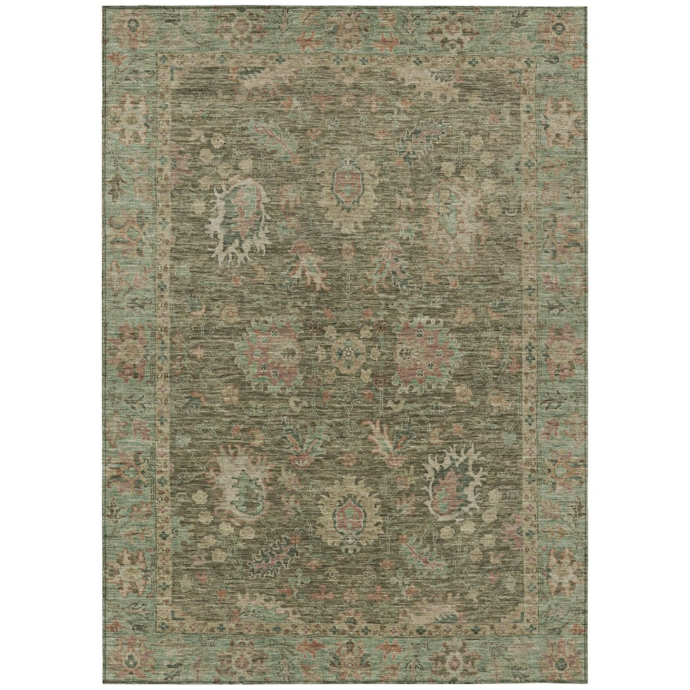 Machine Washable Indoor/Outdoor Chantille ACN2104 Olive 2'6" x 3'10" Rug