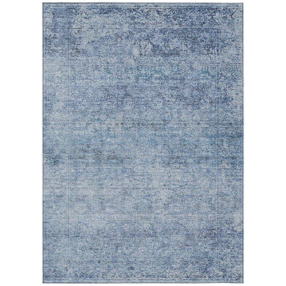 Machine Washable Indoor/Outdoor Chantille ACN2103 Blue 3' x 5' Rug