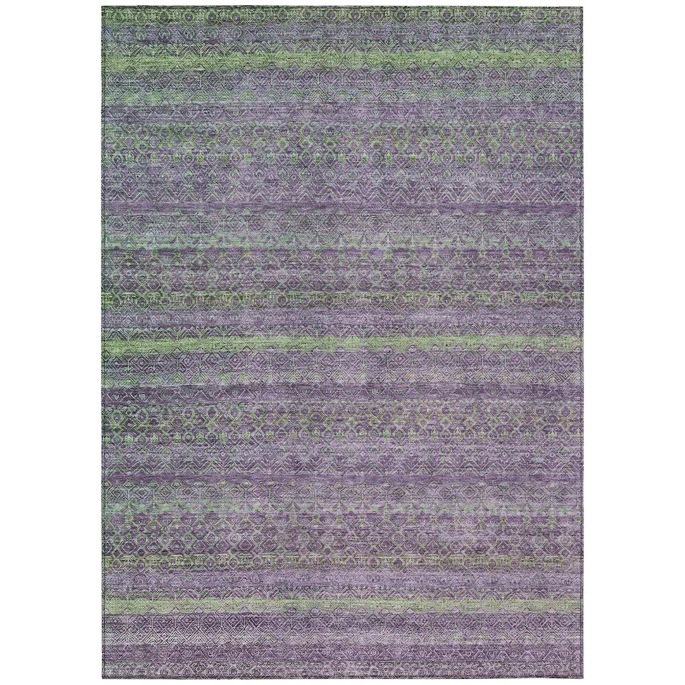 Machine Washable Indoor/Outdoor Chantille ACN2106 Purple 3' x 5' Rug