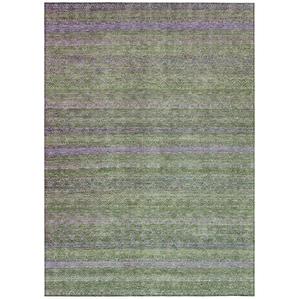 Machine Washable Indoor/Outdoor Chantille ACN2106 Olive 3' x 5' Rug