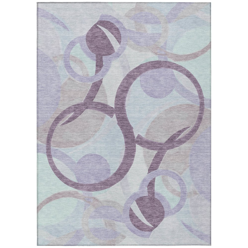 Machine Washable Indoor/Outdoor Chantille ACN2168 Plum 3' x 5' Rug