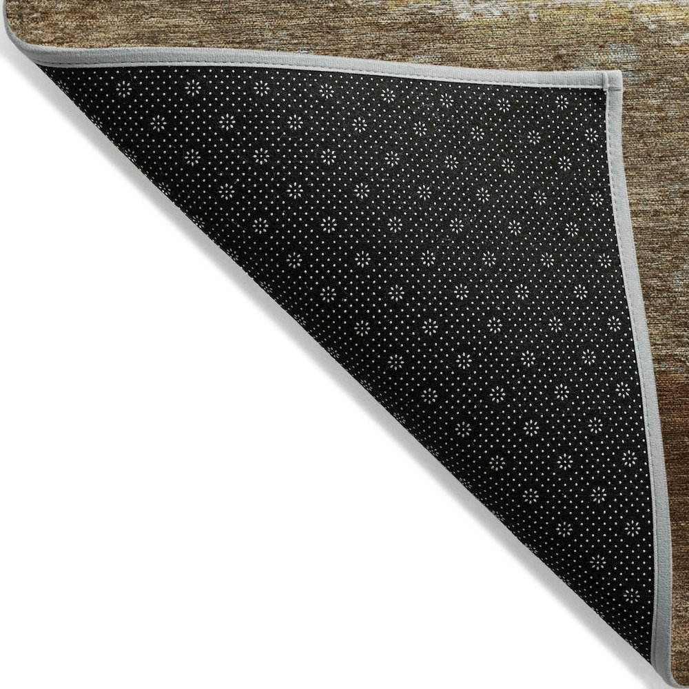 Machine Washable Indoor/Outdoor Chantille ACN2169 Brown 3' x 5' Rug