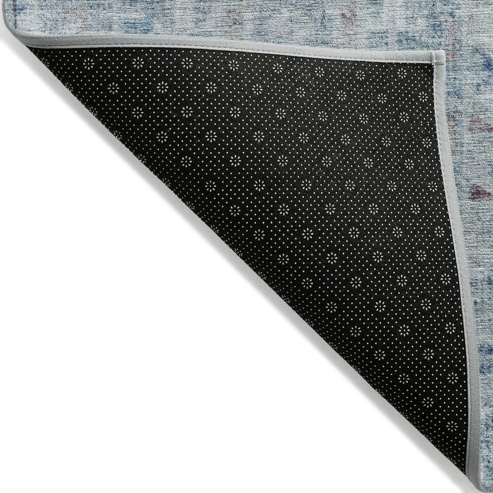 Machine Washable Indoor/Outdoor Chantille ACN2173 Blue 8' x 8' Round Rug