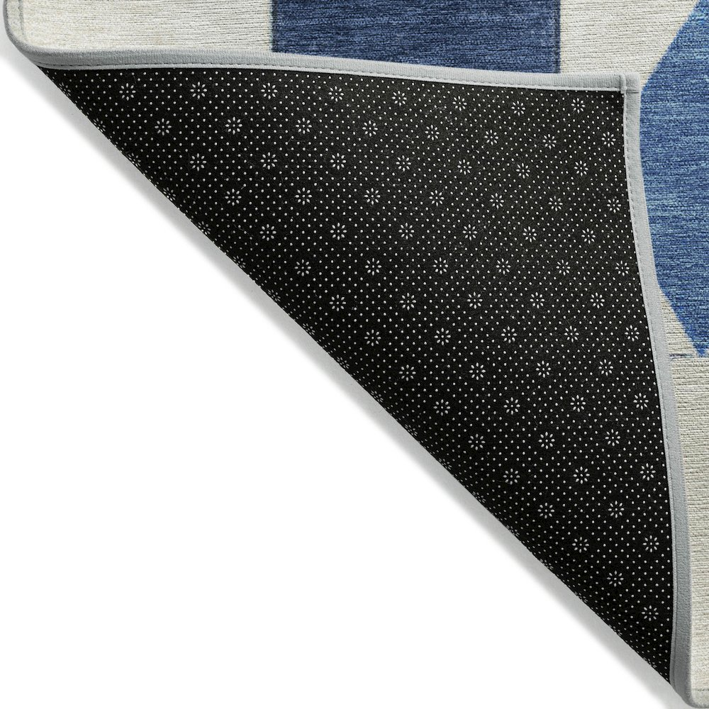 Machine Washable Indoor/Outdoor Chantille ACN2181 Blue 8' x 8' Round Rug