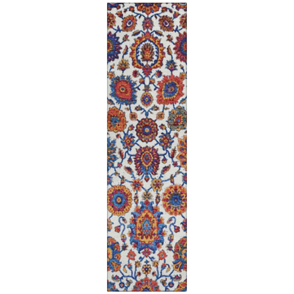 Machine Washable Indoor/Outdoor Chantille ACN2187 Red 2'3" x 7'6" Runner Rug