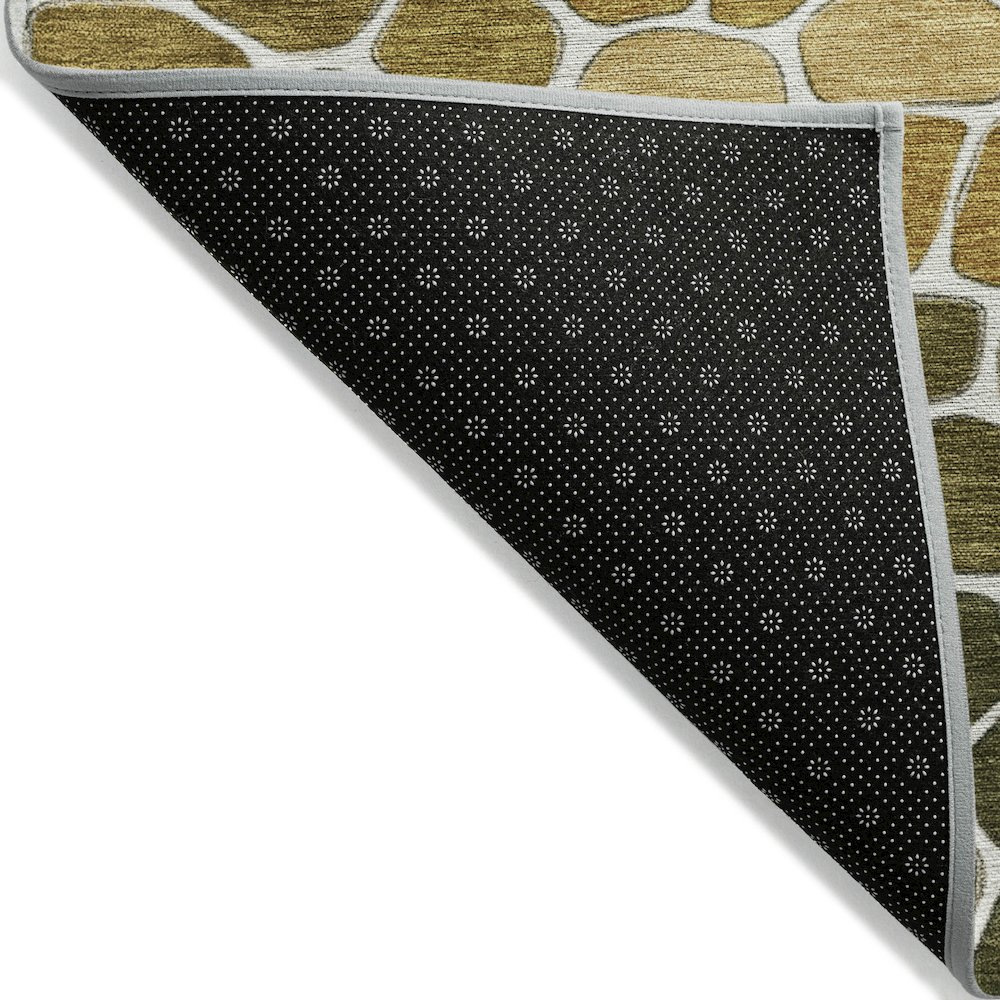 Machine Washable Indoor/Outdoor Chantille ACN2190 Gold 3' x 5' Rug