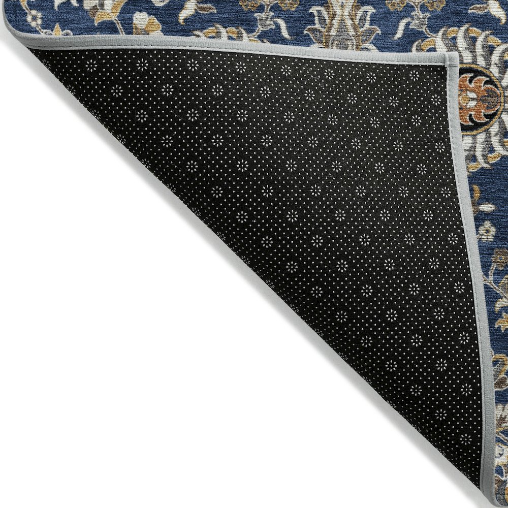 Machine Washable Indoor/Outdoor Chantille ACN2192 Navy 2'3" x 7'6" Runner Rug