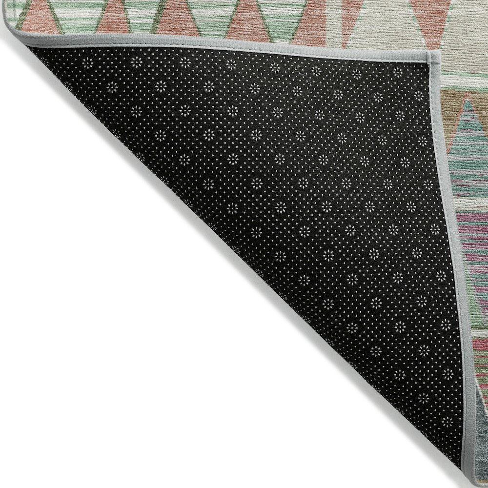 Machine Washable Indoor/Outdoor Chantille ACN2205 Salmon 8' x 8' Round Rug