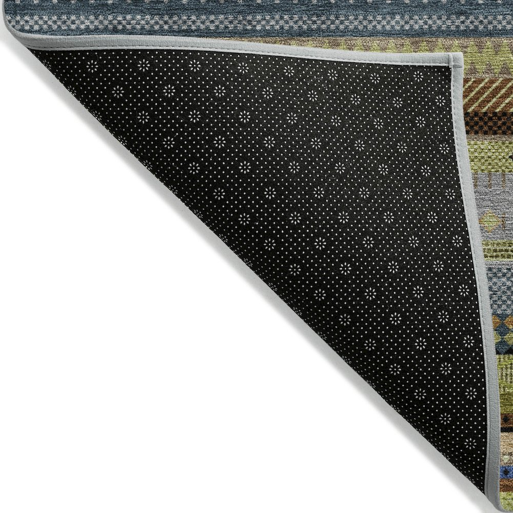 Machine Washable Indoor/Outdoor Chantille ACN2218 Olive 2'3" x 7'6" Runner Rug