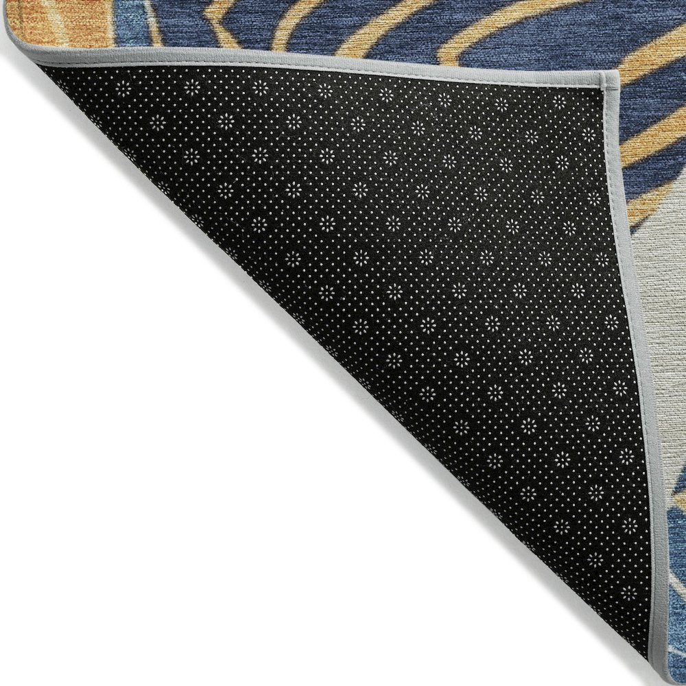 Machine Washable Indoor/Outdoor Chantille ACN2220 Navy 2'3" x 7'6" Runner Rug