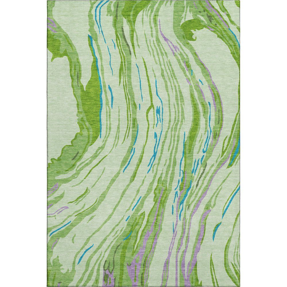 Premium Machine Washable Mayfield AMF1037 Green 3' x 5' Rug