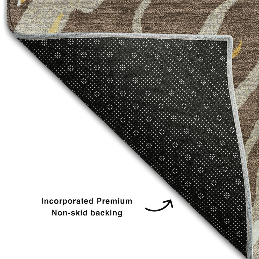 Premium Machine Washable Mayfield AMF1037 Brown 2'6" x 3'10" Rug