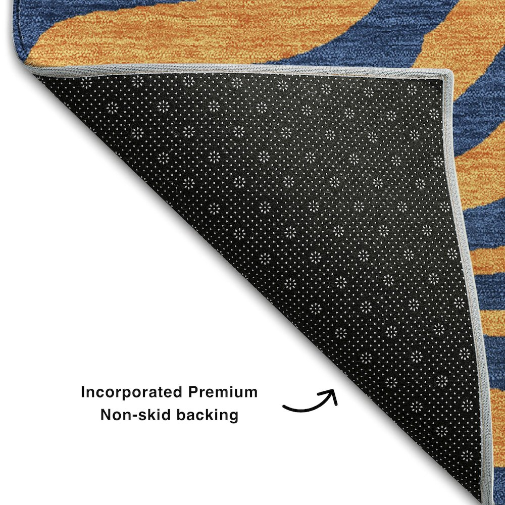 Premium Machine Washable Mayfield AMF1043 Navy 2'6" x 3'10" Rug
