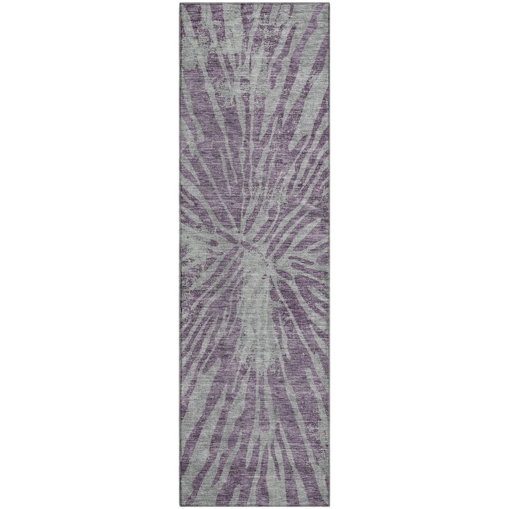 Premium Machine Washable Mayfield AMF818 Purple 2'3" x 7'6" Runner Rug
