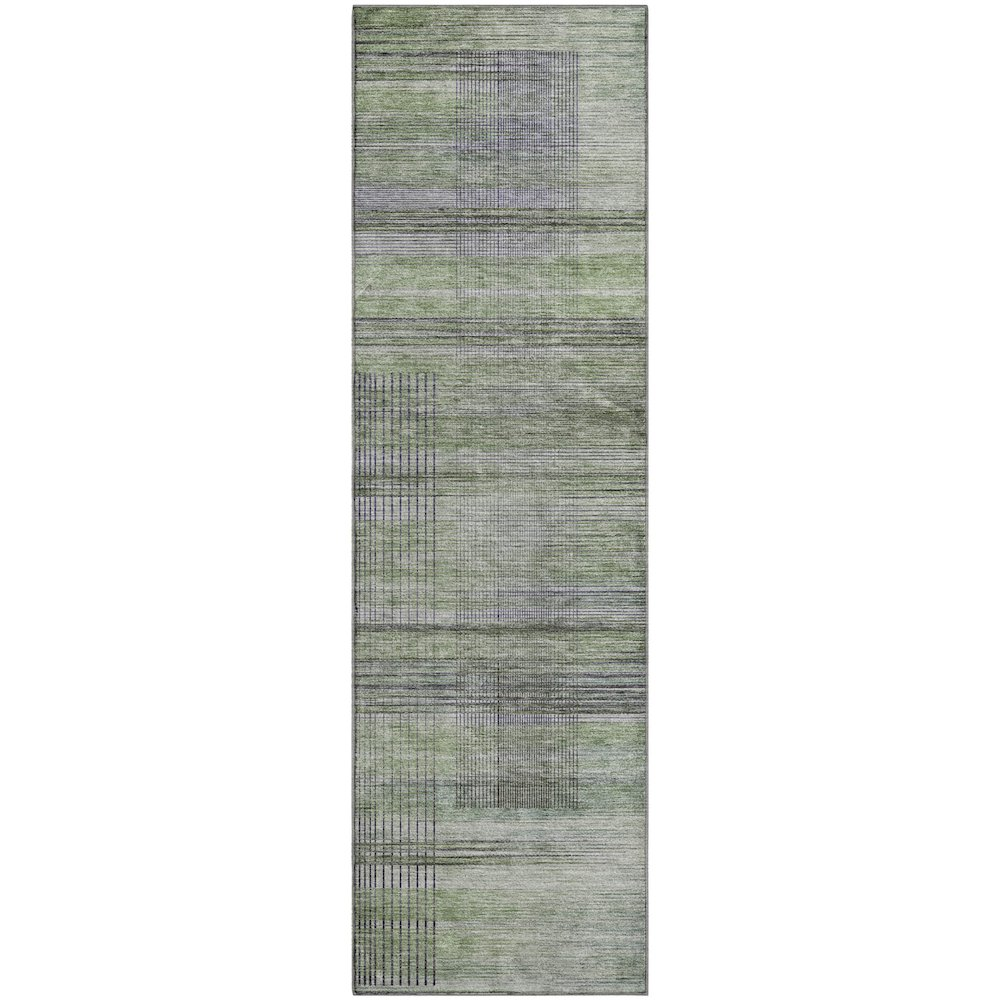 Premium Machine Washable Mayfield AMF819 Aloe 2'3" x 7'6" Runner Rug