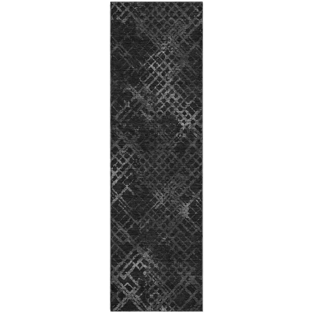 Premium Machine Washable Mayfield AMF825 Charcoal 2'3" x 7'6" Runner Rug