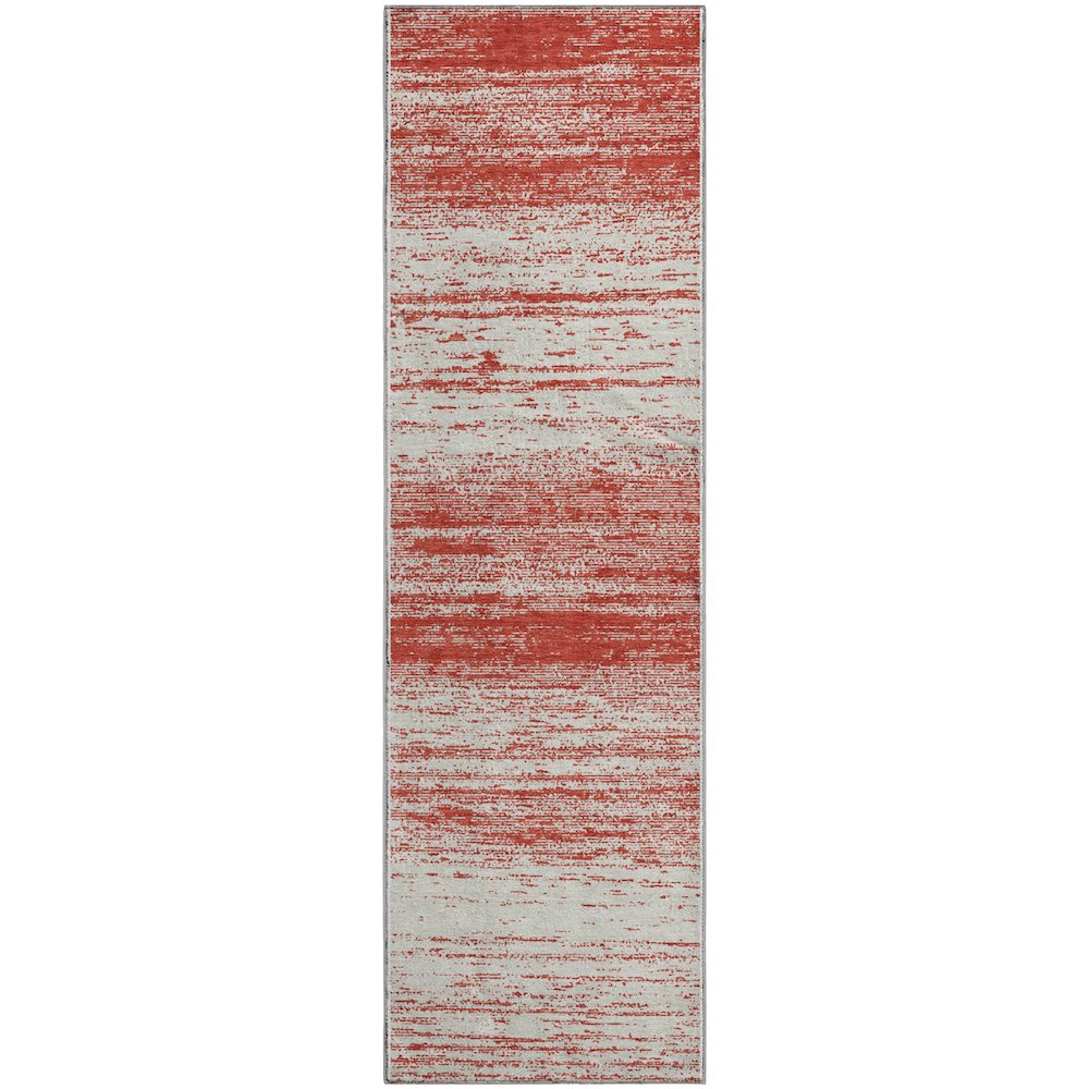 Premium Machine Washable Mayfield AMF859 Red 2'3" x 7'6" Runner Rug