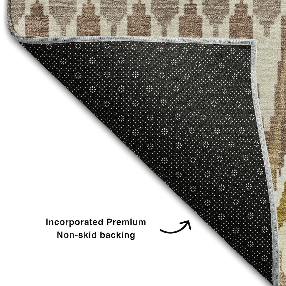 Premium Machine Washable Mayfield AMF860 Brown 8' x 8' Round Rug