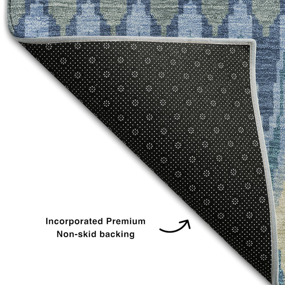 Premium Machine Washable Mayfield AMF860 Denim 2'3" x 7'6" Runner Rug