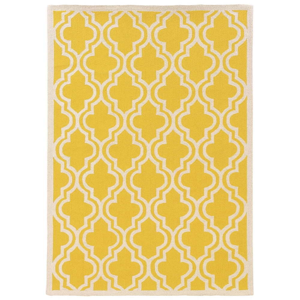 SilhouetteQuatrefoil Yellow & Ivory 5x7, Rug