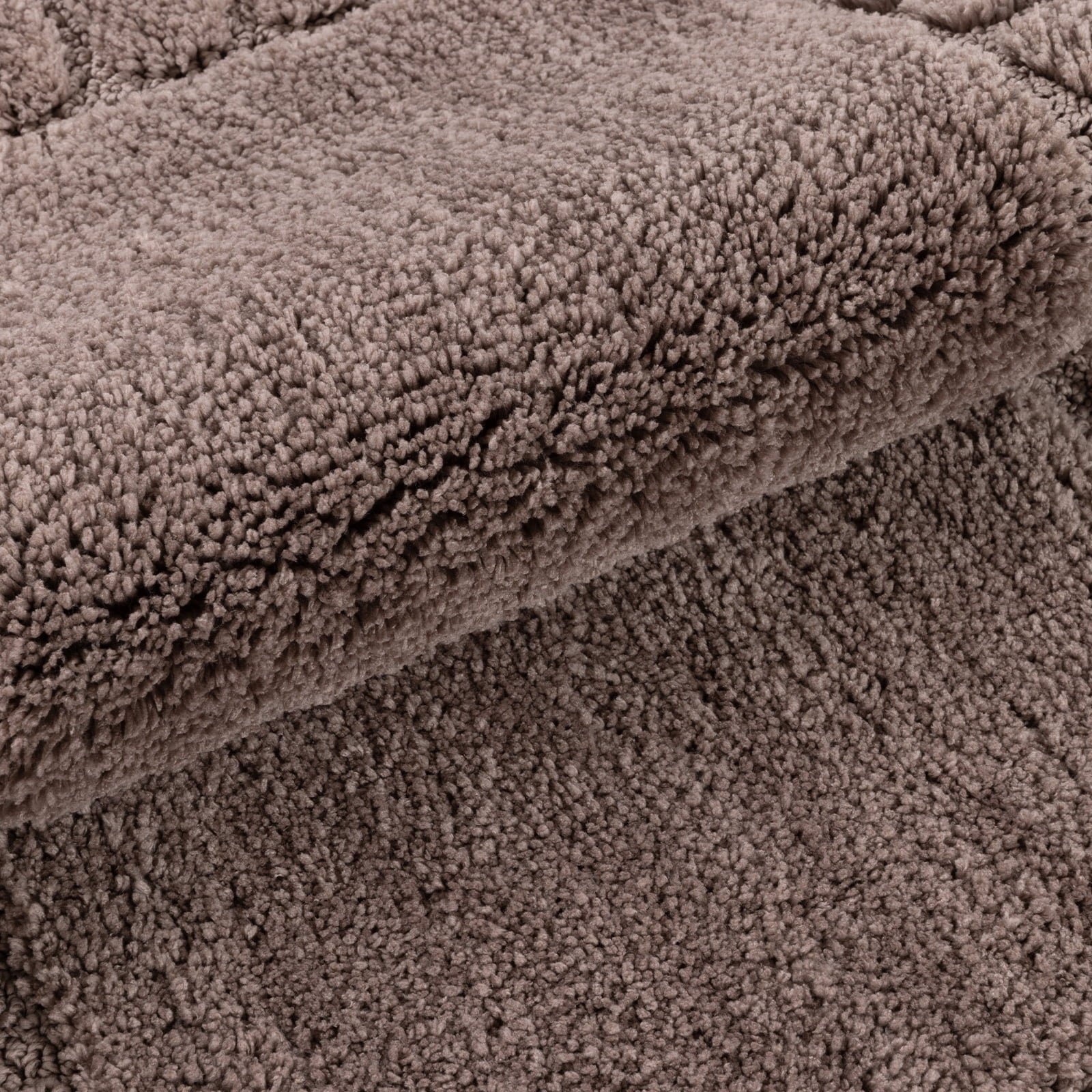 Bathroom Rugs Set of 4 Piece, Bath Mats, Microfiber Non Slip Shaggy Ultra Soft Bathroom Runner with U Shaped Contour Toilet Mat for Bathroom, Shower Inside Floor, Brown