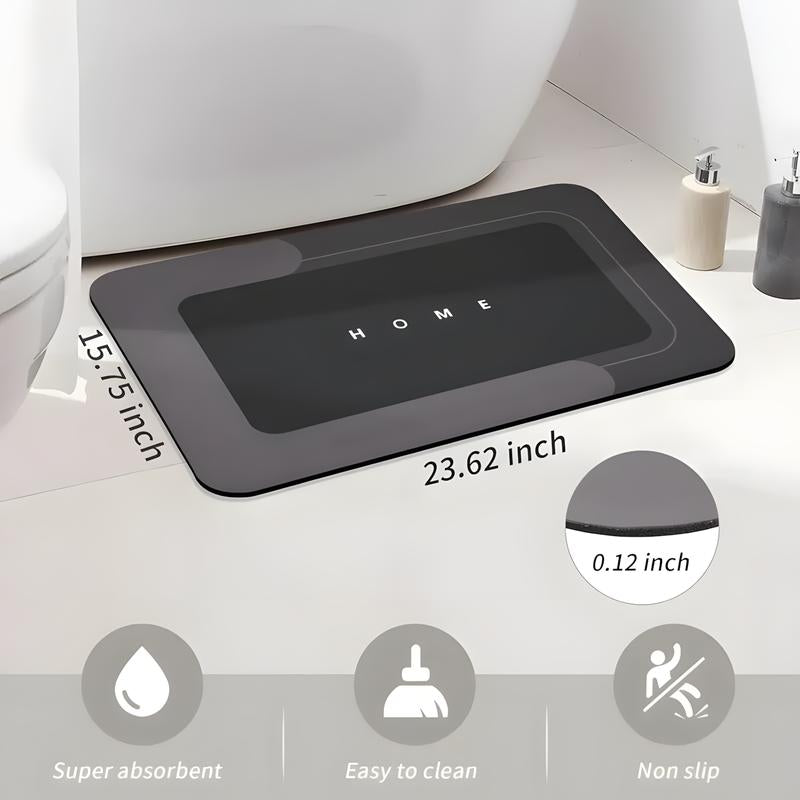 Quick-Dry & Mildew-Resistant Bathroom Mat – Ultra-Absorbent, Non-Slip, Machine Washable Geometric Rug for Bathroom, Kitchen & Laundry Room