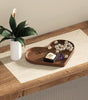 Afternoon Tea Snack Plate Candle Tray Decorative Tray Jewelry Accessories Tray Wooden Heart Shaped Trays Coffee Table Decor Home Party Wedding Décor Warming House Gift (9.4"X9"X0.79")