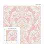 Light Pink Cora Damask Vinyl Peel and Stick Wallpaper Roll (Covers 30.75 sq. ft.)