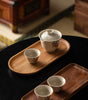 1PCS Japanese-Style Solid Wood Round Dessert Plate – Wooden Tray for Snacks, Dried Fruit & Tableware