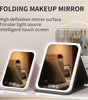 LED Makeup Mirror, Portable Foldable Lighted Mirror for Desk, Dorm, Office, Cosmetic Use