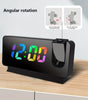 LED Digital Alarm Clock with Time Projection, Temperature Display, Multi-Dimming, Snooze Function, 12/24H, Modern Digital Clock for Bedroom & Office
