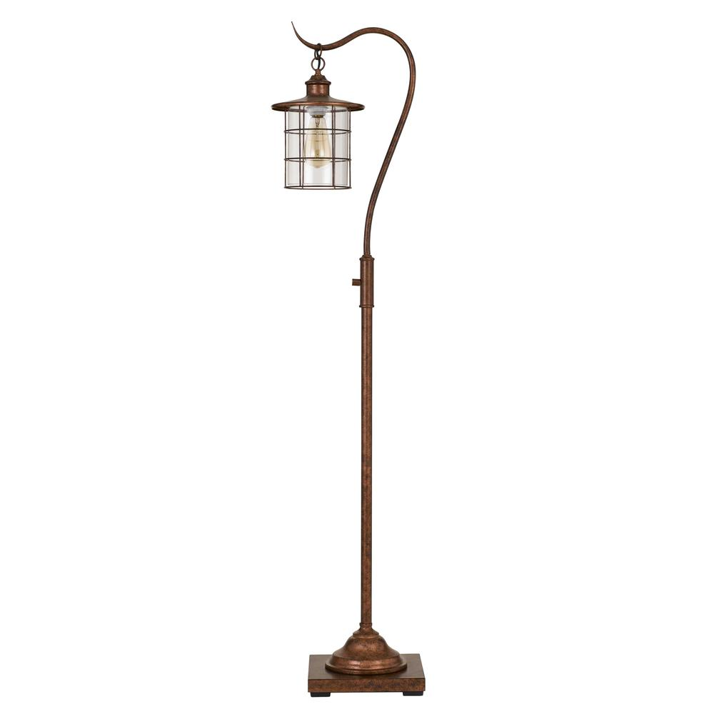 Silverton Floor Lamp with Glass Shade – Edison Bulb Included