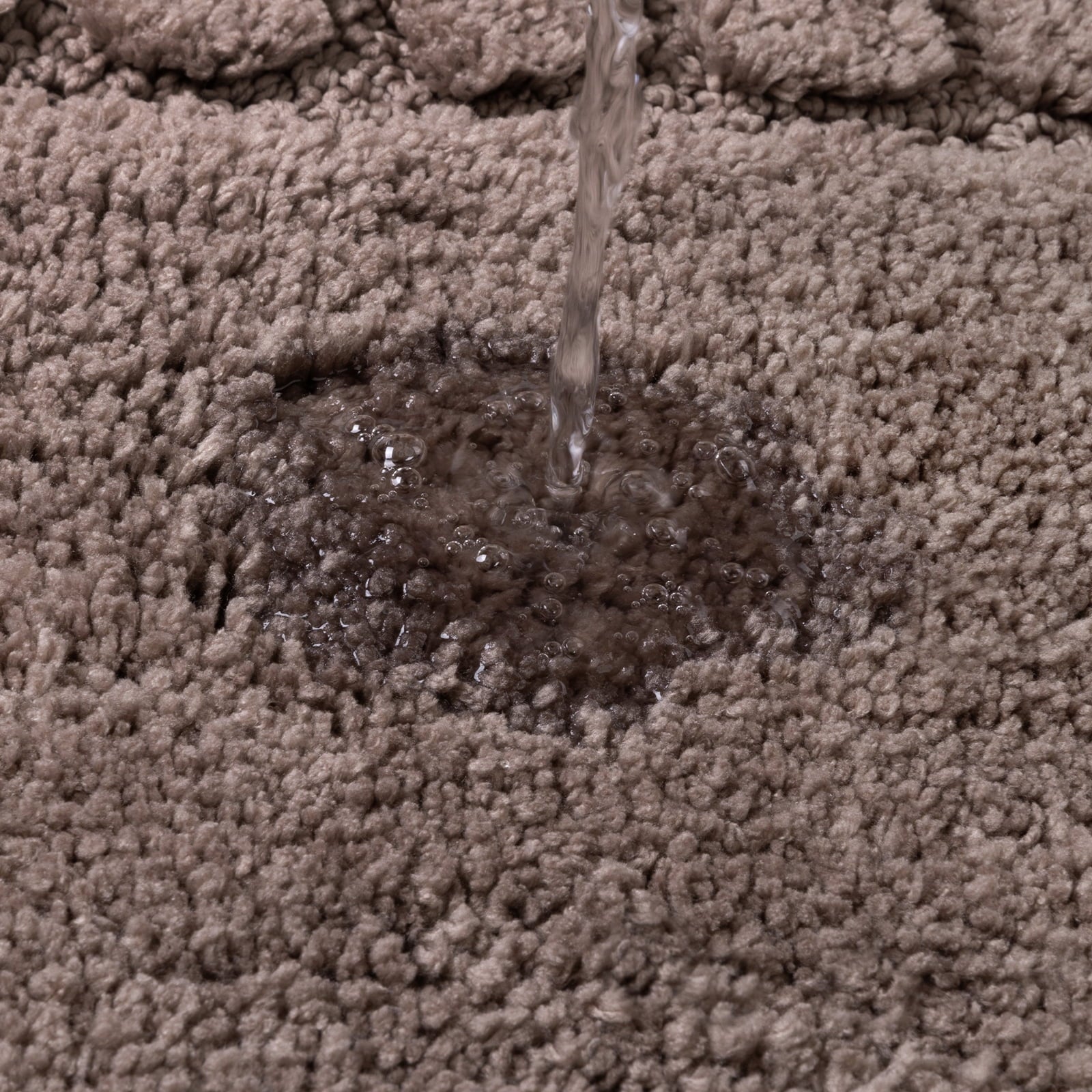 Bathroom Rugs Set of 4 Piece, Bath Mats, Microfiber Non Slip Shaggy Ultra Soft Bathroom Runner with U Shaped Contour Toilet Mat for Bathroom, Shower Inside Floor, Brown