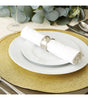 Design Imports Set of 6 Metallic Round Woven Placemat