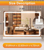 LED Makeup Mirror with 3-Mode Lighting, Touch Control, 10x Magnification, Detachable Base
