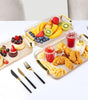 Set of 3 Plastic Serving Trays – Multi-Purpose Food Platters for Vegetables, Fruits, Snacks, Desserts, Cheese, and Party Displays – Ideal for Holidays, Gatherings & Thanksgiving