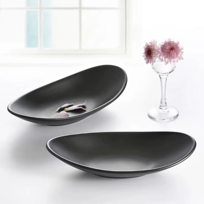 Oval Black Jewelry & Key Tray – Decorative Ring Dish, Key Organizer, and Tabletop Storage for Kitchen or Bedroom