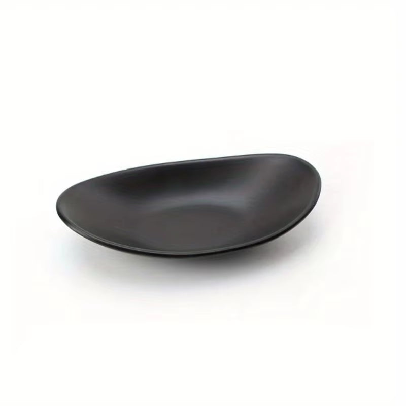 Oval Black Jewelry & Key Tray – Decorative Ring Dish, Key Organizer, and Tabletop Storage for Kitchen or Bedroom