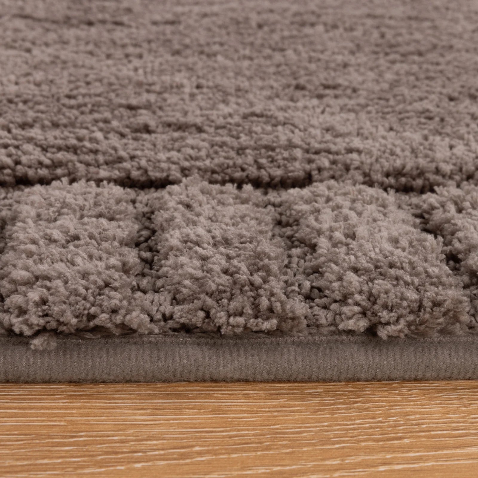 Bathroom Rugs Set of 4 Piece, Bath Mats, Microfiber Non Slip Shaggy Ultra Soft Bathroom Runner with U Shaped Contour Toilet Mat for Bathroom, Shower Inside Floor, Brown