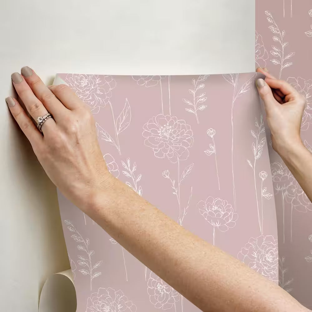 Pink Maisey Peel and Stick Wallpaper