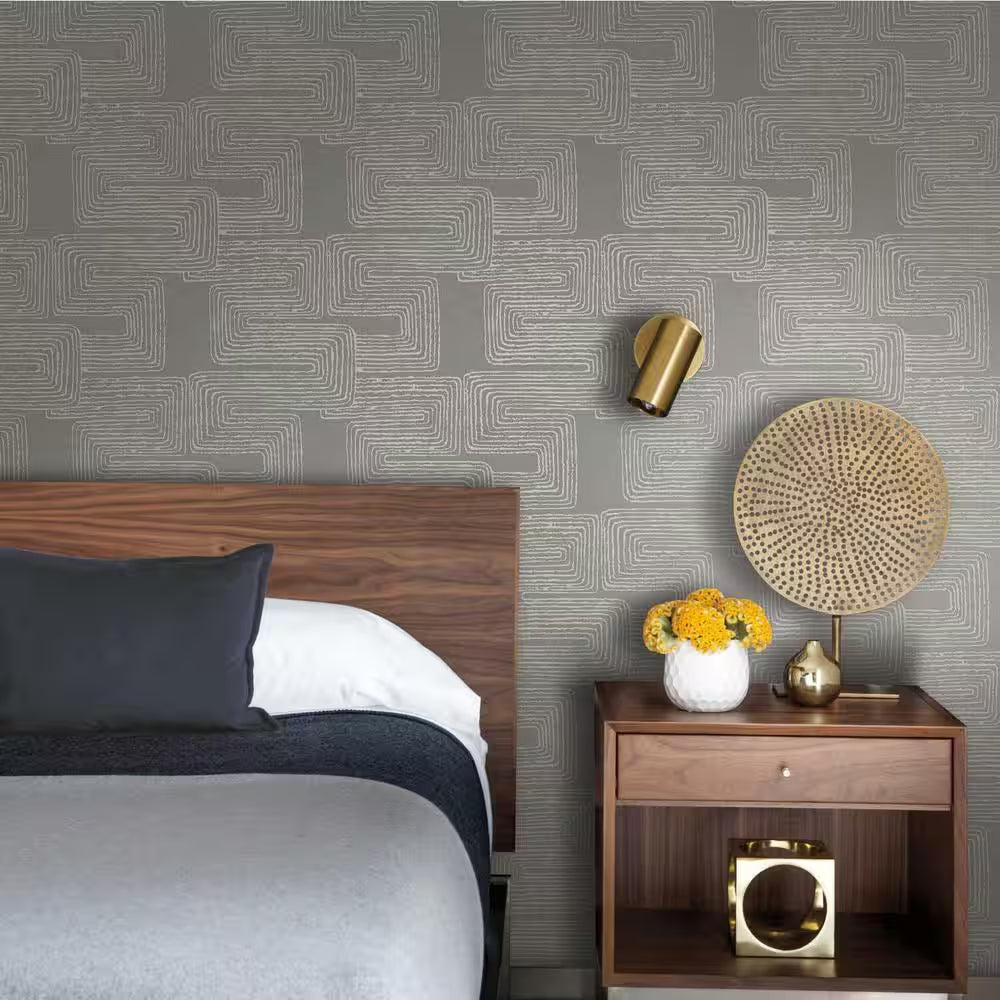 Nikki Chu 30.75 sq. ft. Grey Zulu Signature Peel and Stick Wallpaper