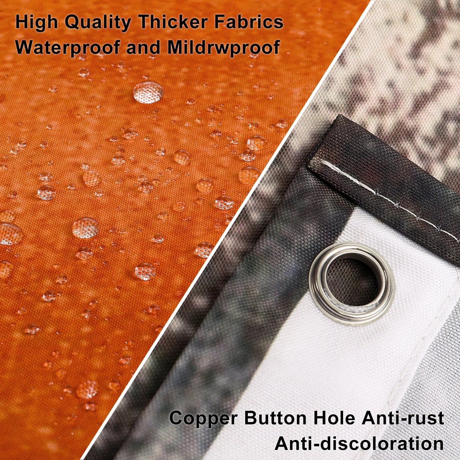 4PCS Shower Curtain Set 78.7inch Enlarge Bathroom Sets with Shower Curtain and Rugs Waterproof Shower Curtain Set with 12 Hooks