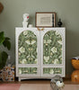 Green Boho Floral Peel And Stick Wallpaper Waterproof Symmetrical Flower Self Adhesive Wall Decor Removable PVC Cabinet Sticker