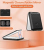 LED Pocket Mirror with Light, 1x/3x Magnification, Compact Travel Makeup Mirror, Foldable Handbag & Purse Friendly